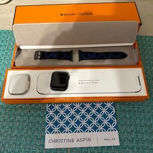 Apple Watch Hermes Series 7 SBSS 45mm with Circuit 24 leather band & Sport Band